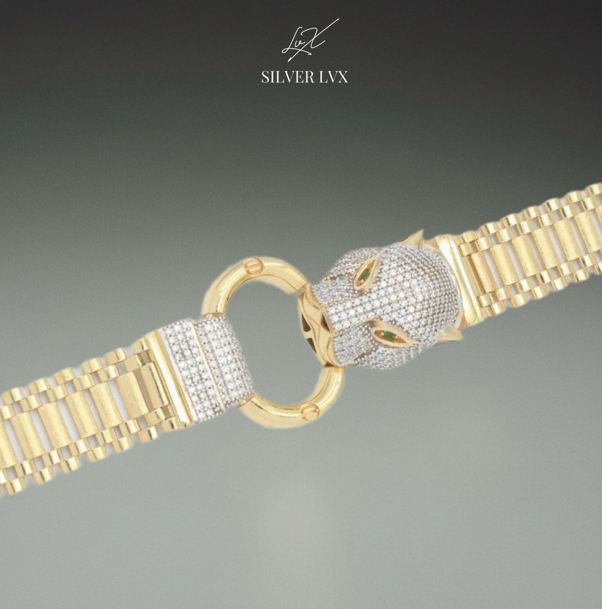 Pulsera de Oro 14k Plus Hueco Pantera