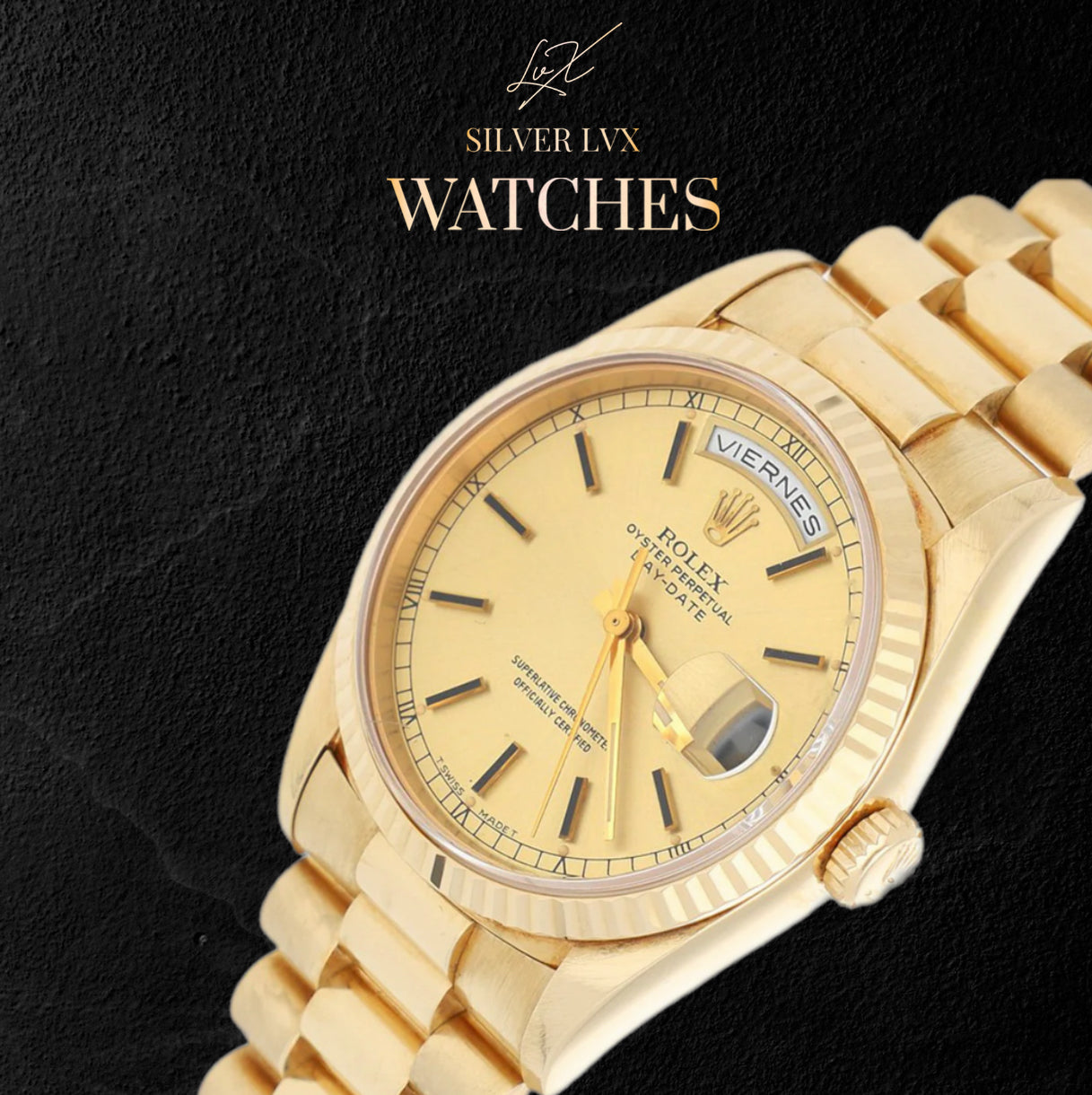 Rolex Oyster Perpetual Day-Date en oro dos tonos 18K