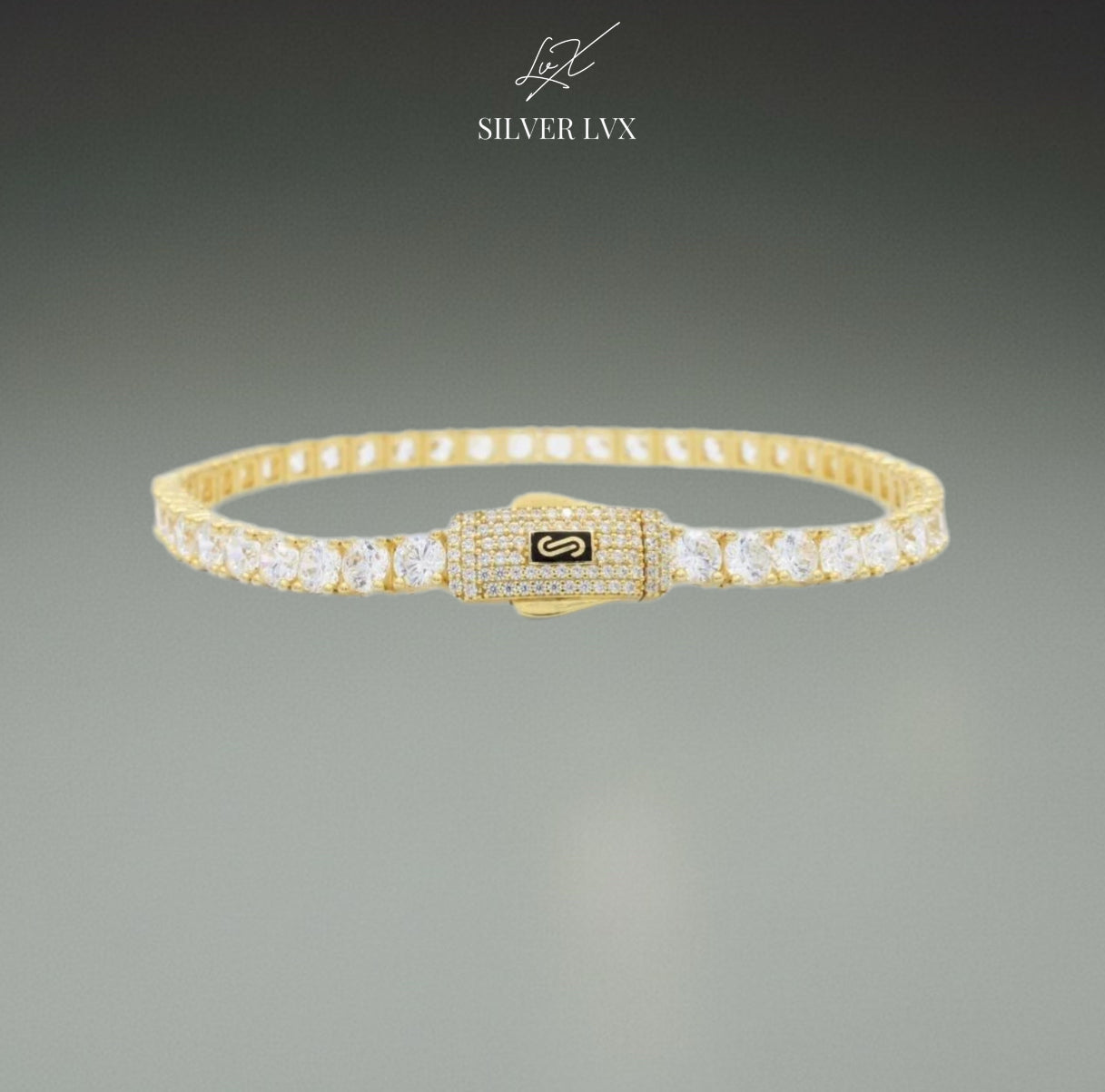 Pulso Mónaco chain aqua 14k Swarovski