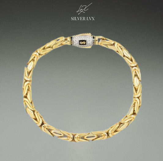 Pulso Mónaco Chain 14K Rey