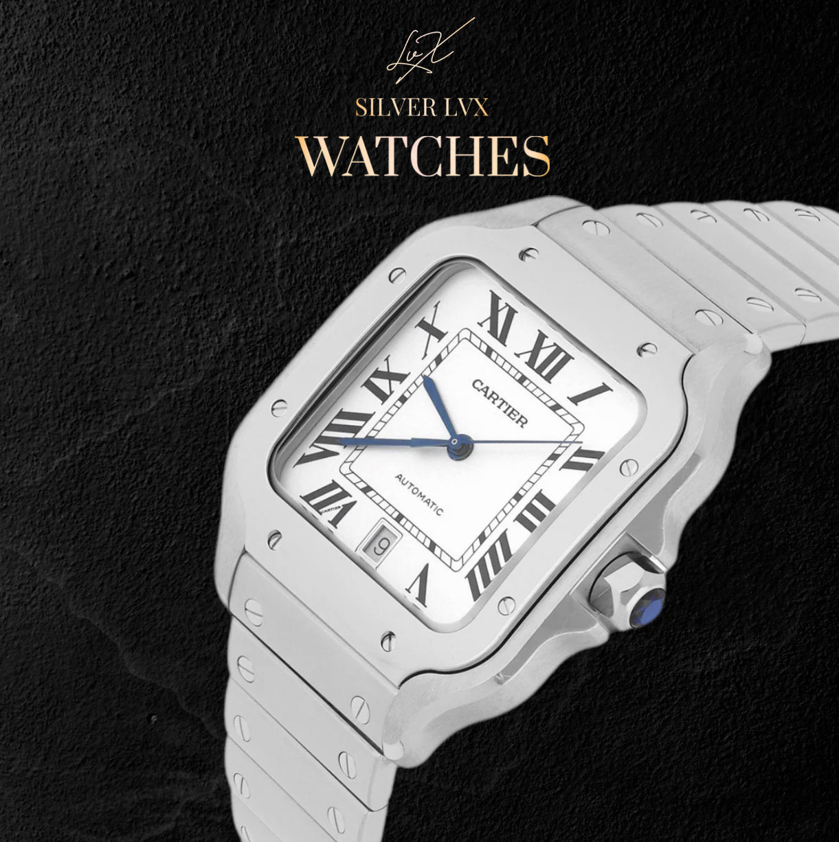 Reloj Cartier Santos Plateado