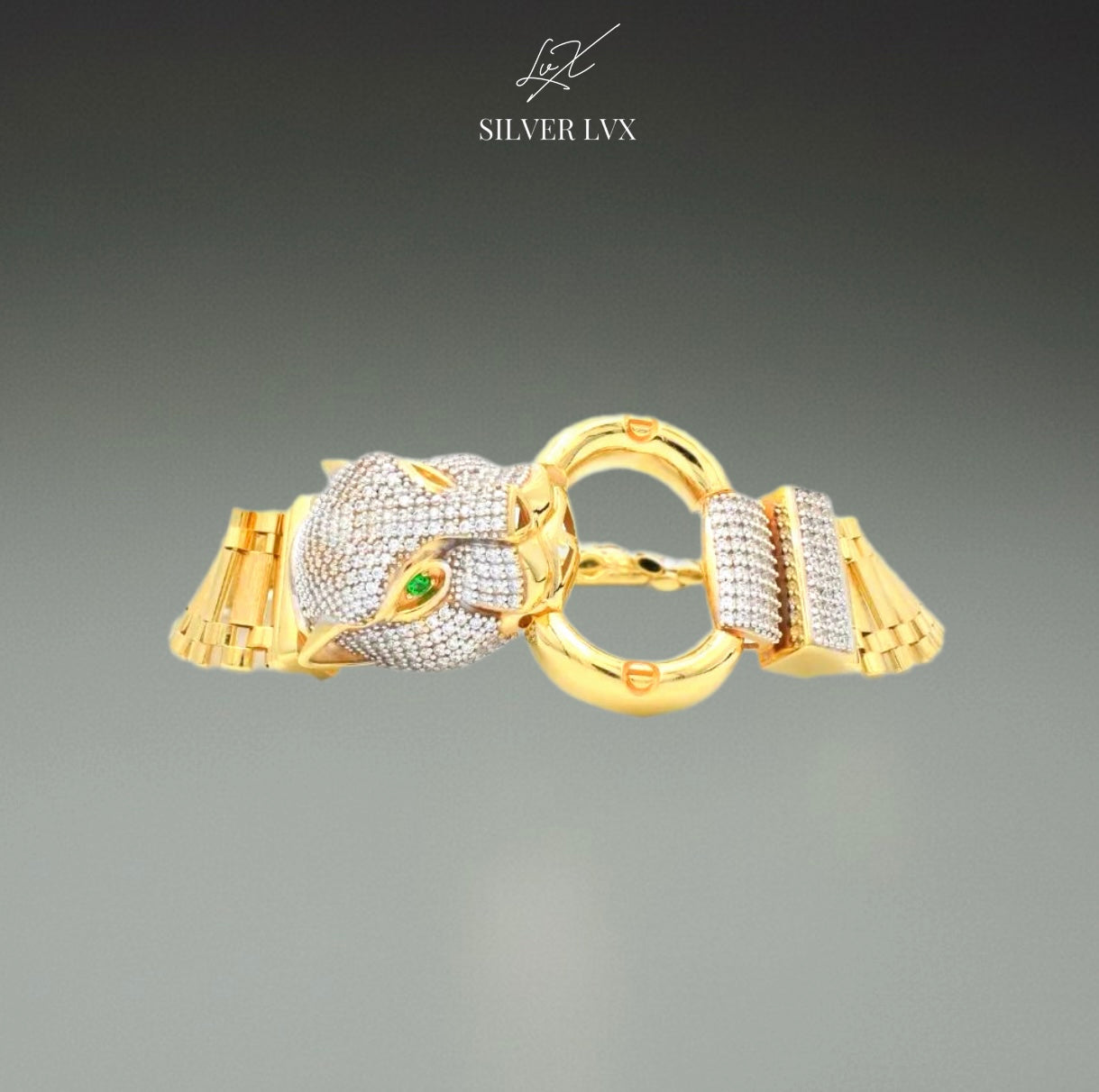 Pulsera de Oro 14k Plus Hueco Pantera
