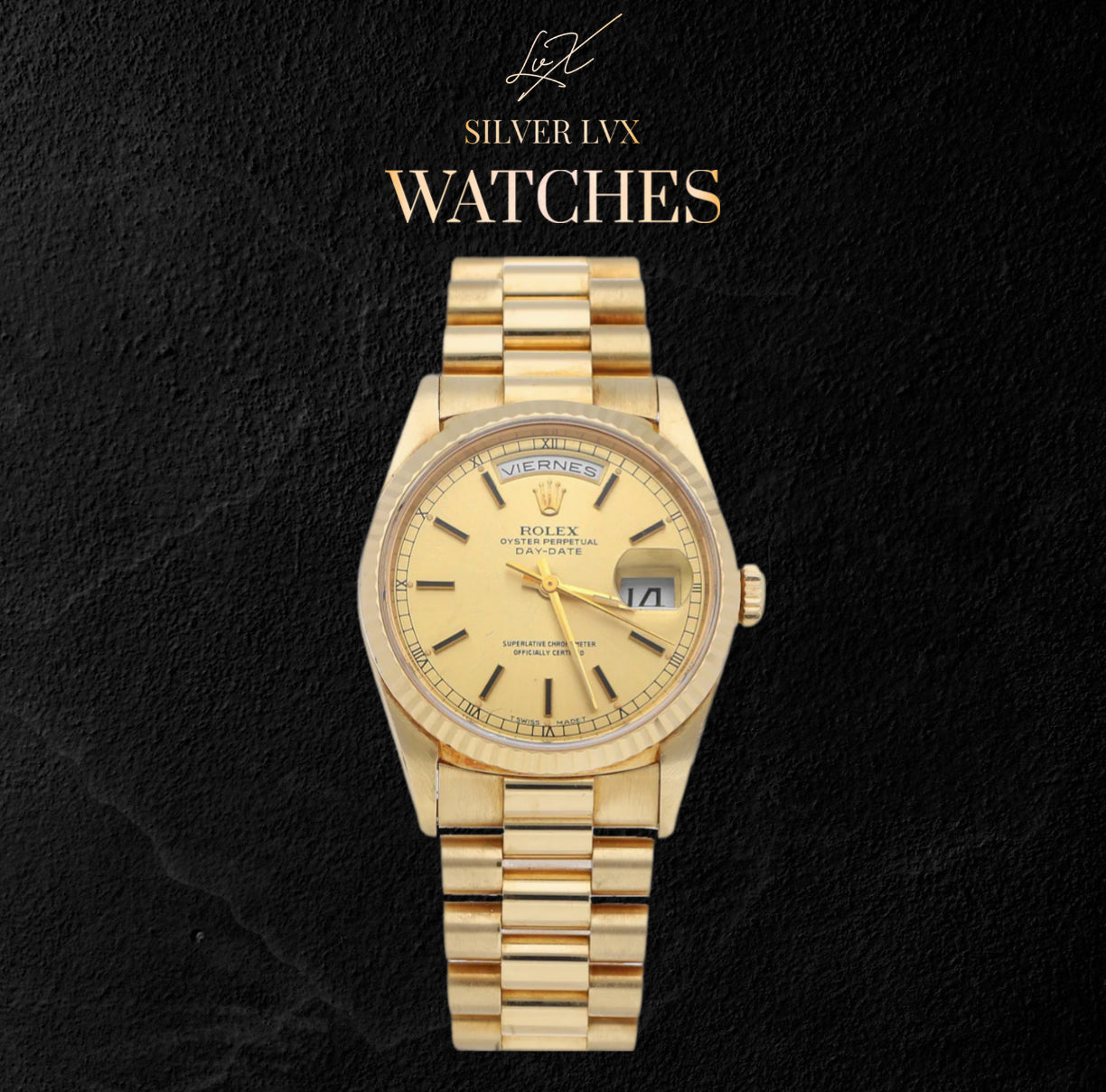 Rolex Oyster Perpetual Day-Date en oro dos tonos 18K