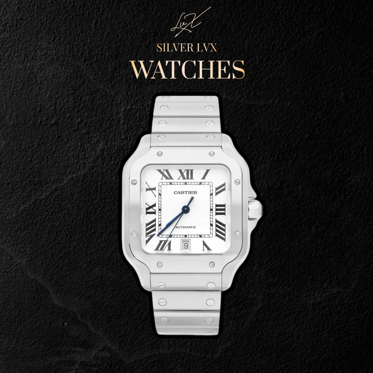 Reloj Cartier Santos Plateado